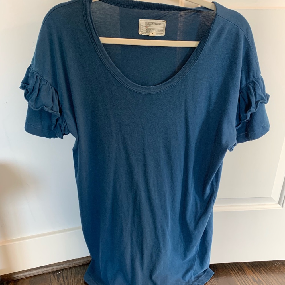 Current Elliott ruffle roadie sleeve dress